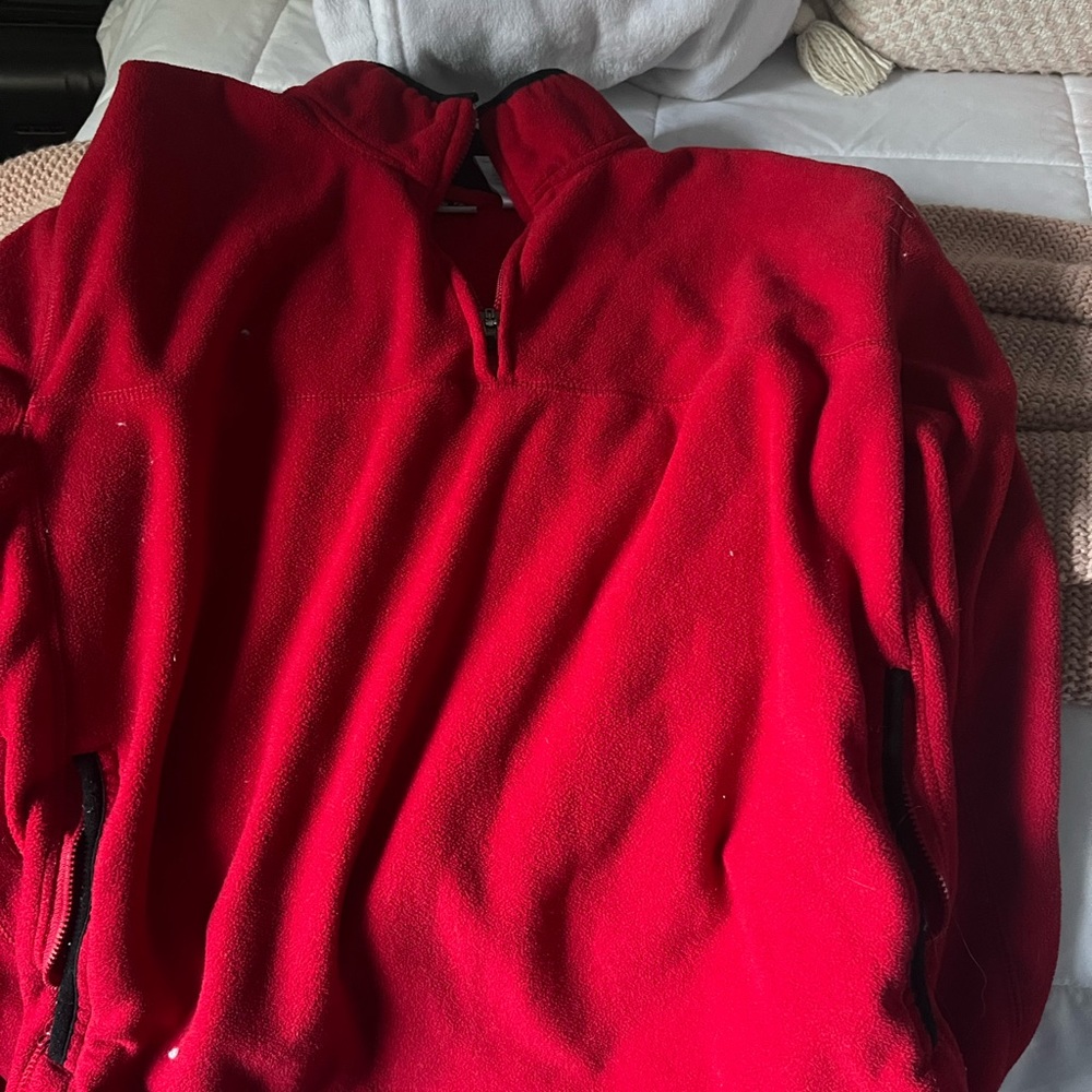 Athletics red fleece crew neck